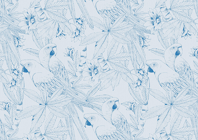 Peruvian Parrots, Mica Blue - Roller Blind - Image 6